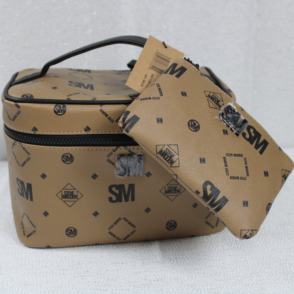 NWT- Steve Madden Cosmetic/Makeup Case with bonus pouch (Original Price $68.00)